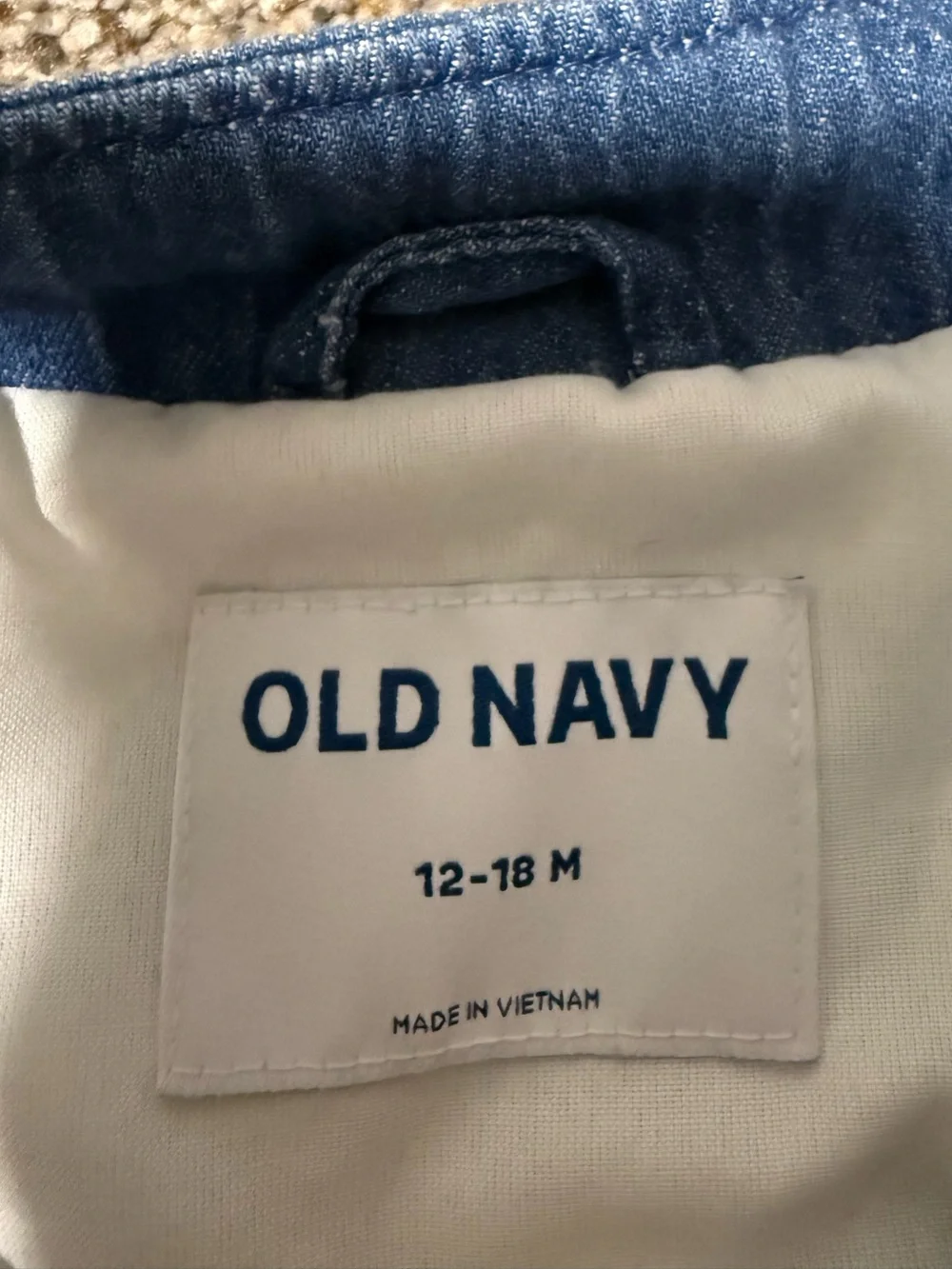 Old Navy Girls' Denim Blue Butterfly Zip Jacket